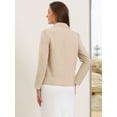 thumbnail image 3 of DARING DIVA Women's Double Breasted Long Sleeve Work Jacket Office Suit M Beige, 3 of 6