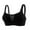 Black, variant on Women's Sports Bras Thin Sagging Gathering Bra With Double Breasts Plus Size Seamless Sports Bra Sports Bra Black M