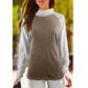 thumbnail image 2 of Camisetas elegantes de manga larga con cuello apilado para mujer, ropa holgada de algodón con estampado de mariposa dorada, 2 of 5