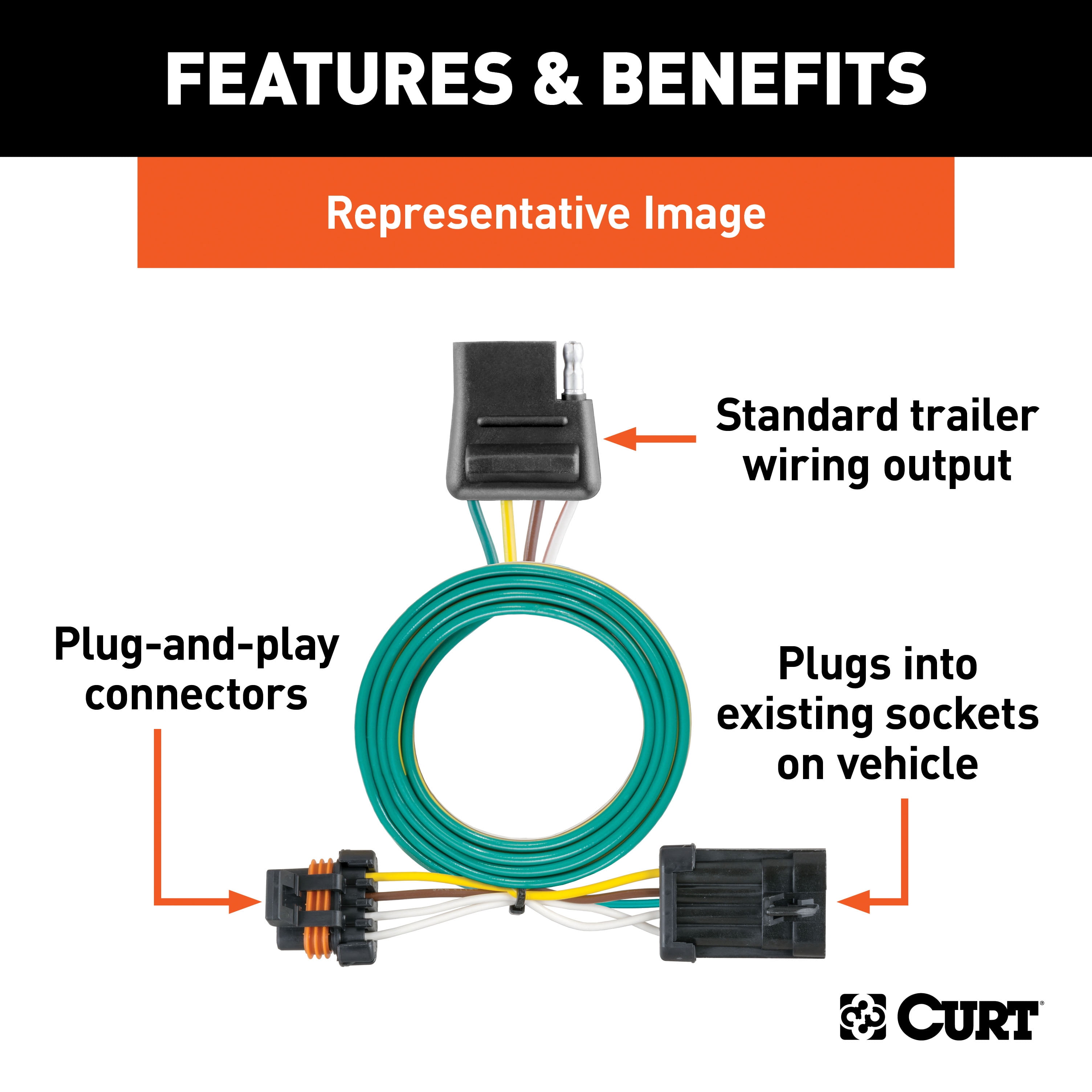 Curt Manufacturing Cur55319 92-99 Suburban/Tahoe/Yukon T-Connector