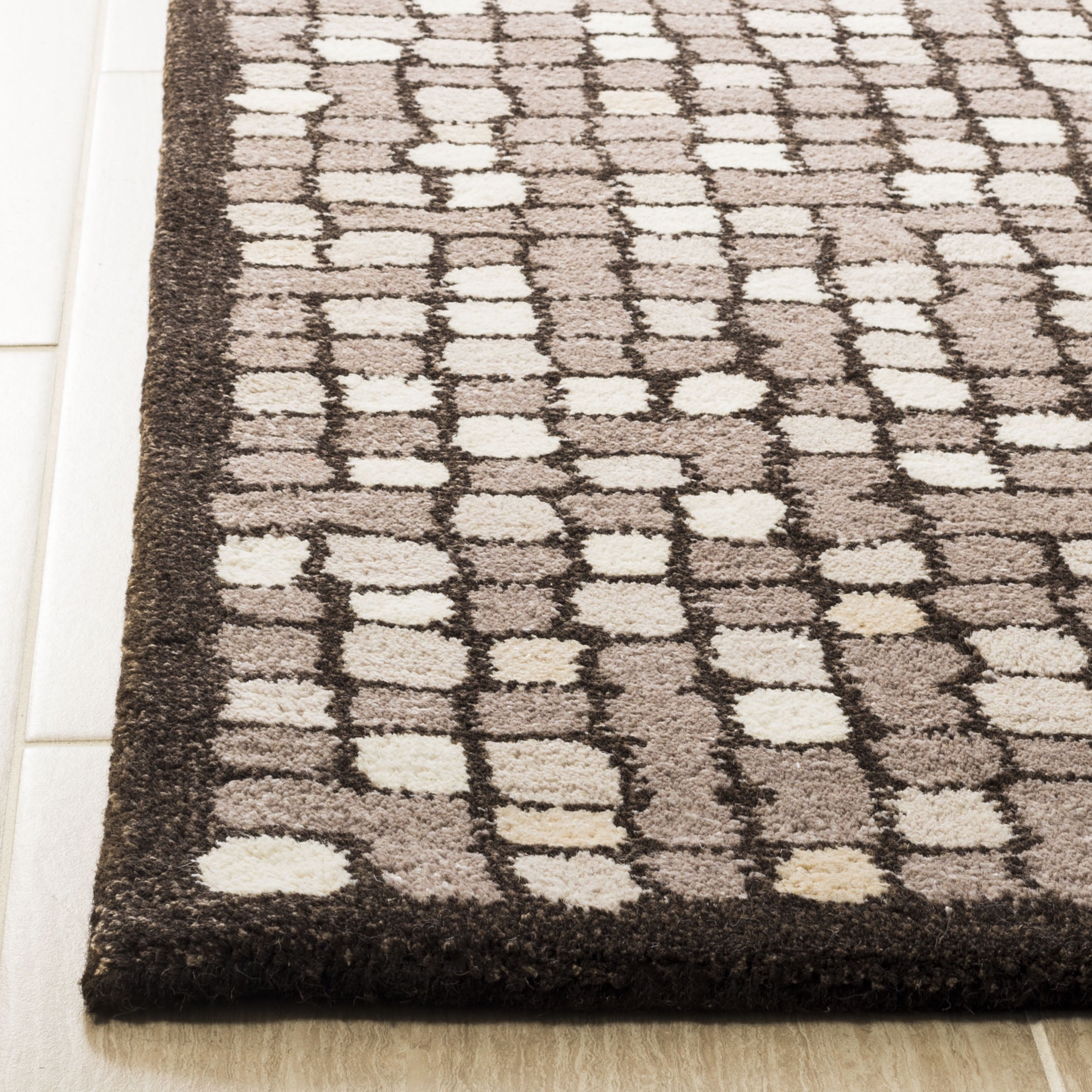 SAFAVIEH Martha Stewart Mosaic Dotted Area Rug, Wampum Purple, 3' x 5'