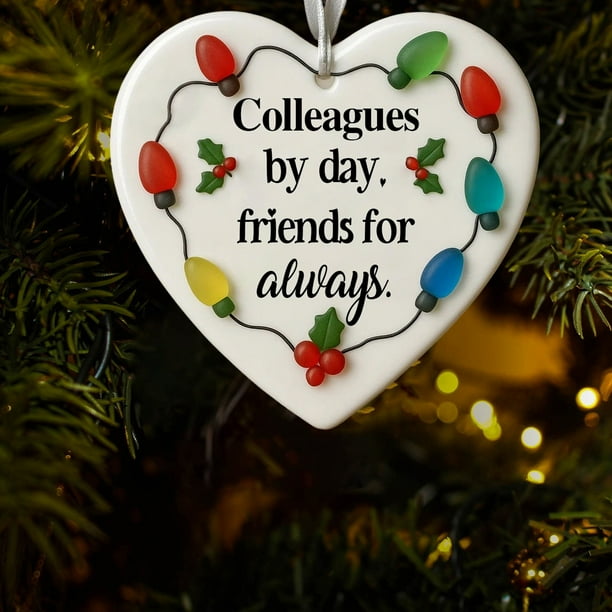 Decoraciones navideñas, adornos navideños, corazón de cristal marino con forma de corazón, decoración de la amistad, recuerdo de la amistad, adorno de corazón de la amistad para el árbol de Navidad, a