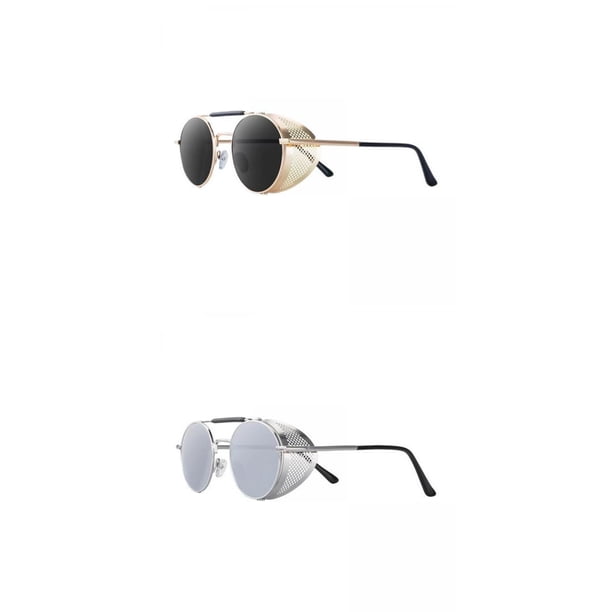 Gafas de sol Steampunk BLESIY Negro+Plata