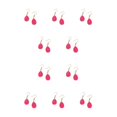 thumbnail image 1 of Guardurnaity 1 par de pendientes simples de cadena larga, accesorios de joyería, suministro de ropa a juego, pendientes de aleación para niñas, adultos, Rosa roja 10piezas Guardurnaity CBP480397, 1 of 4