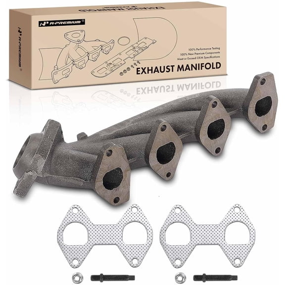 A-Premium Right Engine Exhaust Manifold Kit W/Gasket & Studs & Nuts [5.4L] Compatible with Ford F-150 2004-2009, F-250 F-350 Super Duty Expedition 2005-2009 & Lincoln Mark LT 2006-2008, Navigator