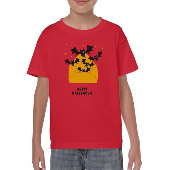 Happy Halloween Bats Envelope. T-Shirt Juniors -Image by Shutterstock,  Medium