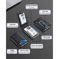 thumbnail image 6 of Wallet for Men RFID Wallet with 2 ID Windows & Money Clip, Slim Pop Up Card Holder for 10-12 Cards, Bifold Minimalist Smart Wallet for Front Pocket, Compact Metal Credit Card Holder, Gifts for Men, 6 of 8