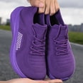 thumbnail image 6 of gzxflxpge Comfort Orthopedic Shoes for Women Fashion Non sllip Arch Support Walking Tennis Shoes Lightweight Breathable Lace-up Sneakers Purple 8（CN-40）, 6 of 7