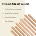 thumbnail image 2 of Uxcell Copper Round Rod 6mm x 200mm T2 Copper Stock, 2 of 7