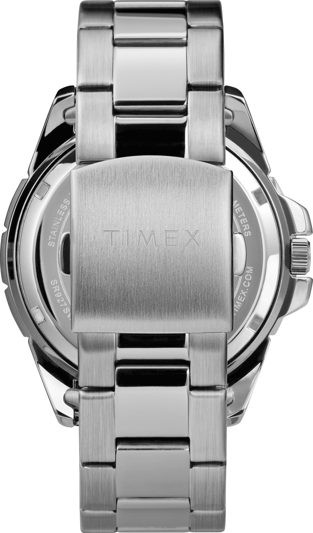 Timex Men's Dress Multifunction 45mm Watch – Stainless Steel Case & Bracelet with Black Dial