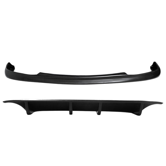 Ikon Motorsports Rear Bumper Diffuser Lip   Front Bumper Lip Compatible with 2009-2015 Nissan Maxima Sedan 4DR MDP Style PU Unpainted Underbody Bottom Diffuser Upgrade Spoiler Air Dam Chin Valance