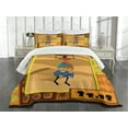 thumbnail image 3 of Ambesonne African Quilted Bedspread Set 3 Pcs, Camels s, King Size, Multicolor, 3 of 5
