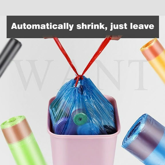 Vikakiooze 2022 Home Storage and Organization Drawstring Portable Garbage Plastic Bag Automatic Closing Thickening Kitchen