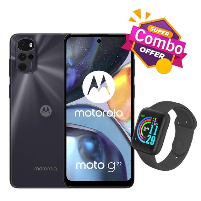 Motorola Moto G22 Dual sim 128GB 4RAM Negro + Reloj Inteligente y68 Motorola motorola G22