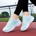 thumbnail image 2 of Sopiago Basketball Shoes Women's Platform Casual Lace Up Sneakers, Wide Width Available Mint Green,40, 2 of 6