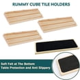 thumbnail image 2 of WAAYEE 4 Pack Wooden Rummy Game Racks Trays, Replacement Holders Compatible with Rummikub & Rummy Cube Games (Racks Only), 2 of 5