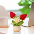 thumbnail image 4 of Simulated Flower Pot Finished Woolen Flower Indoor Car Decoration Small Pot, 4 of 5