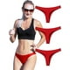 thumbnail image 1 of Zhuge Pack de 3 tangas mujer algodón, sin costuras, transpirables y diseño atractivo,Talla 2XL Rojo, 1 of 5