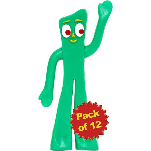 Gumby Mini 3-inch Bendable Figures - Pack of 12