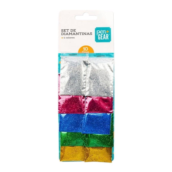Paquete De Diamantinas Pen+Gear Varios Colores 10 Pzas