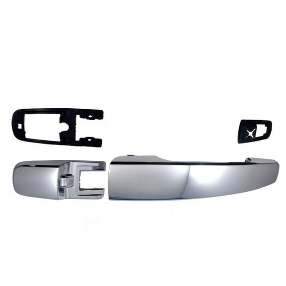 PT Auto Warehouse FO-3346M-FRK - Outer Exterior Outside Door Handle, Chrome - without Keyhole, Passenger Side Front