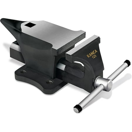 

KANCA- ANVILLO - ANV-125 Anvil and Vise Combined Great Duo Strong Hand Tools Jaw Opening 3.5 INCH Made of Drop-Forged and High-Grade Steel Black Colour…