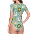 thumbnail image 4 of Naloa Chicken Laying Eggs Women's Short-Sleeved Onesie, One-Piece Swimsuit for Parties, dates, clubs - XX-Large, 4 of 9