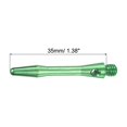 thumbnail image 2 of Uxcell 35mm Dart Shafts, Medium 2BA Thread Aluminum Dart Stems - 6 Pack (Green), 2 of 5