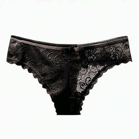 Meiodtion Underwear for Women Seamless Thong No Show Cheeky Panty Low Waist Stretchable Panties  Black  S
