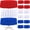 Blue White Red, variant on 14 Pack Pastel Disposable Plastic Tablecloths for Parties, Rectangle Table Covers for Baby Shower Wedding Birthday Summer Events, 54 x 108 Inch