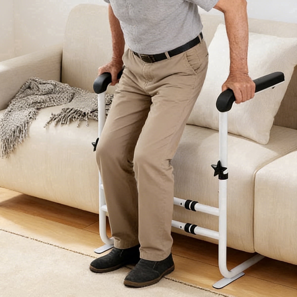 Verida Couch Stand Assist Aid for Elderly, Adjustable Height, Freestanding, 320 lb Capacity, Sofa Lift Assist Aid for Seniors, White 1 Count