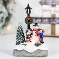 thumbnail image 4 of LED Christmas Village Ornaments Microlandscape Resin Figurines Decoration Santa Claus Pine Needles Snow View Holiday Gift, 4 of 4