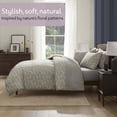 thumbnail image 2 of Virtu Twin Comforter Set, Botanical Twin Size Comforter Set, 5-Pc All Season Bedding Comforter Set, Lunar Grey/Pale Champagne, 2 of 8