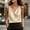 Beige, variant on Women's Solid Satin Camisole Top with Flattering Neckline