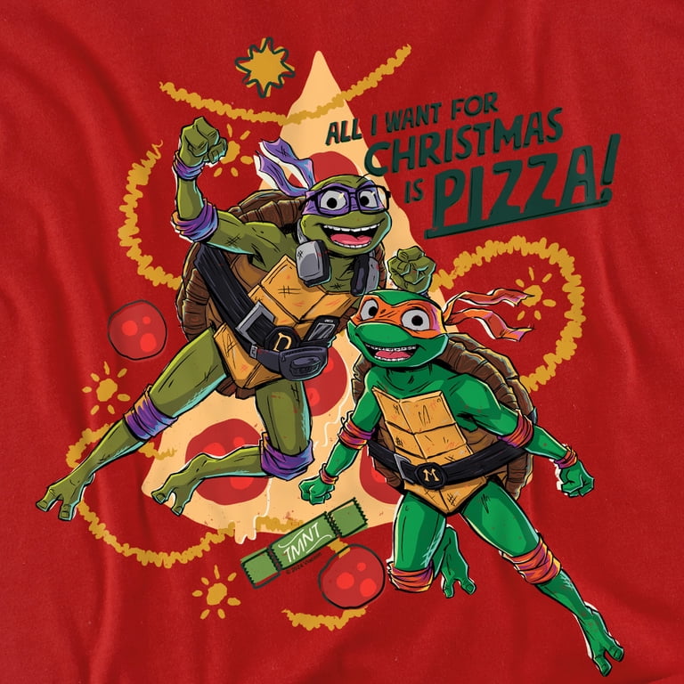 TMNT: Mutant Mayhem Christmas Pizza Michelangelo Donatello Unisex