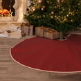 thumbnail image 5 of Balery Maroon Printed Christmas Tree Skirt , Merry Christmas Party Christmas Tree Decoration,Adjustable Tree Skirt-30", 5 of 6