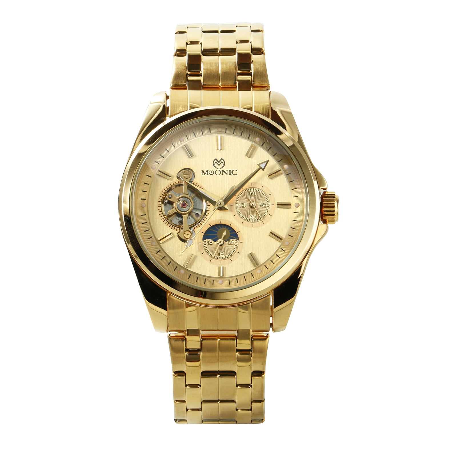 Men's Mechanical Wrist Watch Golden Belt 3 Dials Analog Tourbillon Luxury Xmas Fathers Day Gift Men's Mechanical Wrist Watch Golden Belt 3 Dials Analog Tourbillon Luxury Xmas Fathers Day Gift
