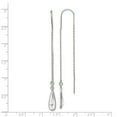 thumbnail image 2 of FB Jewels Sterling Silver Clear Crystal Teardrop Threader Earrings, 2 of 2