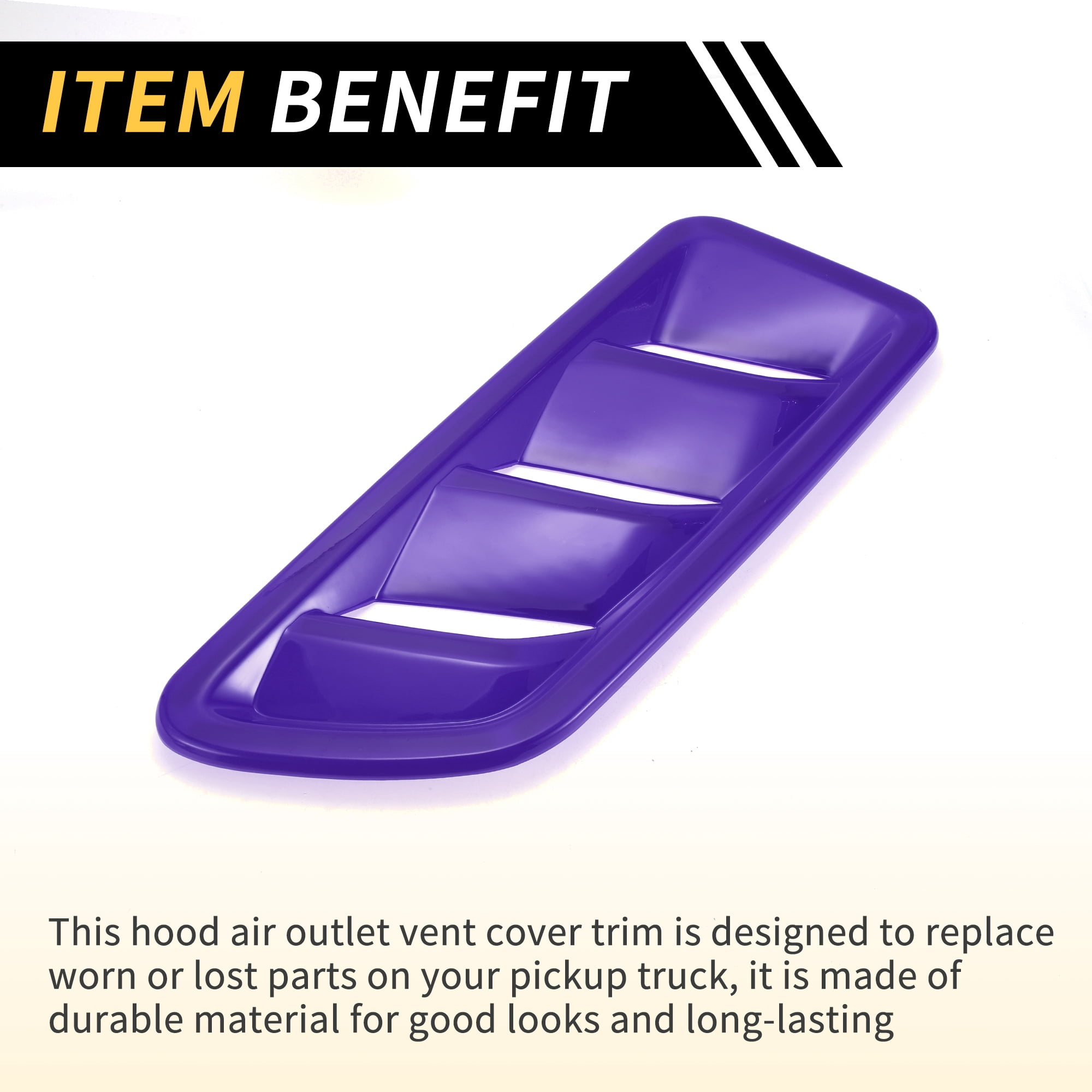 Unique Bargains 1 Pair Car Front Hood Air Outlet Vent Cover Trim for Jeep Wrangler JL JLU Gladiator 2018-2024 Hood Engine Bonnet Air Vent Outlet Cover Bezels ABS Purple