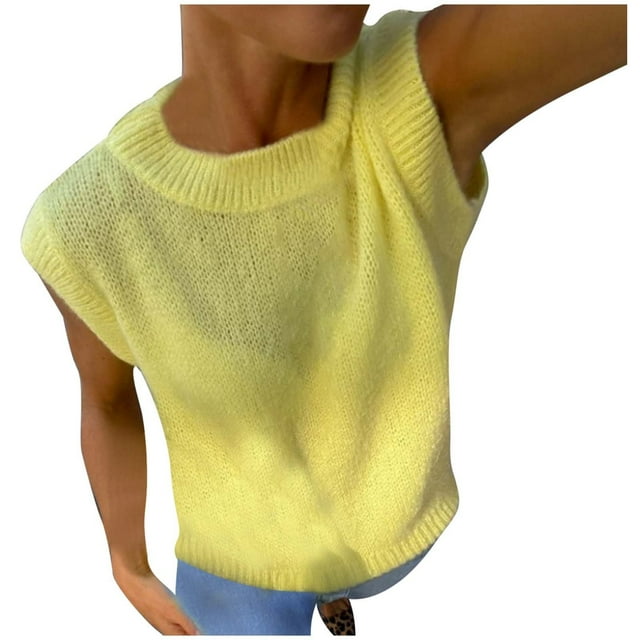 2024 Gilet de Mode pour Femmes Chandail Léger en Tricot Doux Décontracté Confortable Polyvalent Garde-Robe