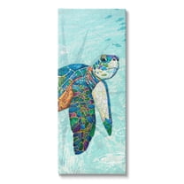 Stupell Industries Sea Turtle Underwater Ocean Mosaic Style Collage Painting Gallery Wrapped Canvas Print Wall Art, Design by Lisa Morales