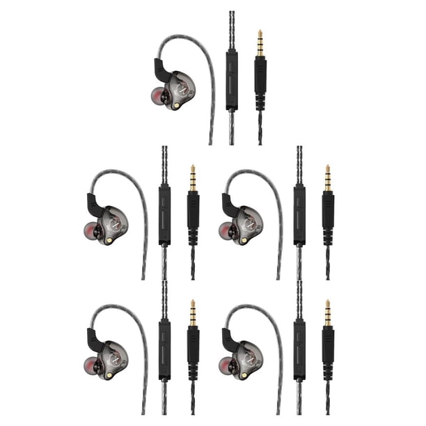 Sidaley Auriculares con cable Conector Auriculares internos Auriculares con micrófono Negro 5piezas