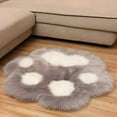 thumbnail image 4 of sweethay Alfombra de felpa con forma de huella de Animal, moda para el hogar, Hotel, dormitorio, oficina, sala de estar, dormitorio, sofá, mesita Decoración del hogar Blanco Rojo 80x68cm sweethay HA071918-18, 4 of 8