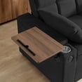 thumbnail image 5 of Tulib 3-in-1 Convertible Sleeper Sofa Bed, Pull Out Loveseat Couch with USB Charging Ports, Cup Holder & Swivel Side Table for Small Spaces, Black, 5 of 10