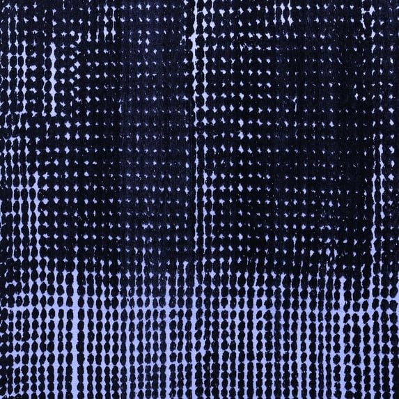 Ahgly Company Indoor Square Abstract Blue Modern Area Rugs, 8' Square