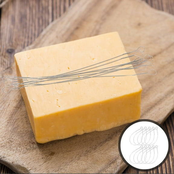 Masteelf 10pcs Stainless Steel Cheese Wire Slicer Cutter Wire Replacement Butter Meat Slicer Wire Home Vegetable Slicing Tool For Kitchen