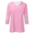 thumbnail image 4 of YUEHUA Easter Shirts for Women V Neck Happy Easter T Shirt Easter Bunny Shirt Cute Rabbit Graphic Tee Gift Spring Tees Tops, 4 of 4