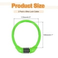 thumbnail image 2 of Uxcell Bike Lock Cable, Resettable Combination Security Cable Lock Self Coiling Cable Lock Bike Bicycle Lock Combination Lock Green, 2 of 7
