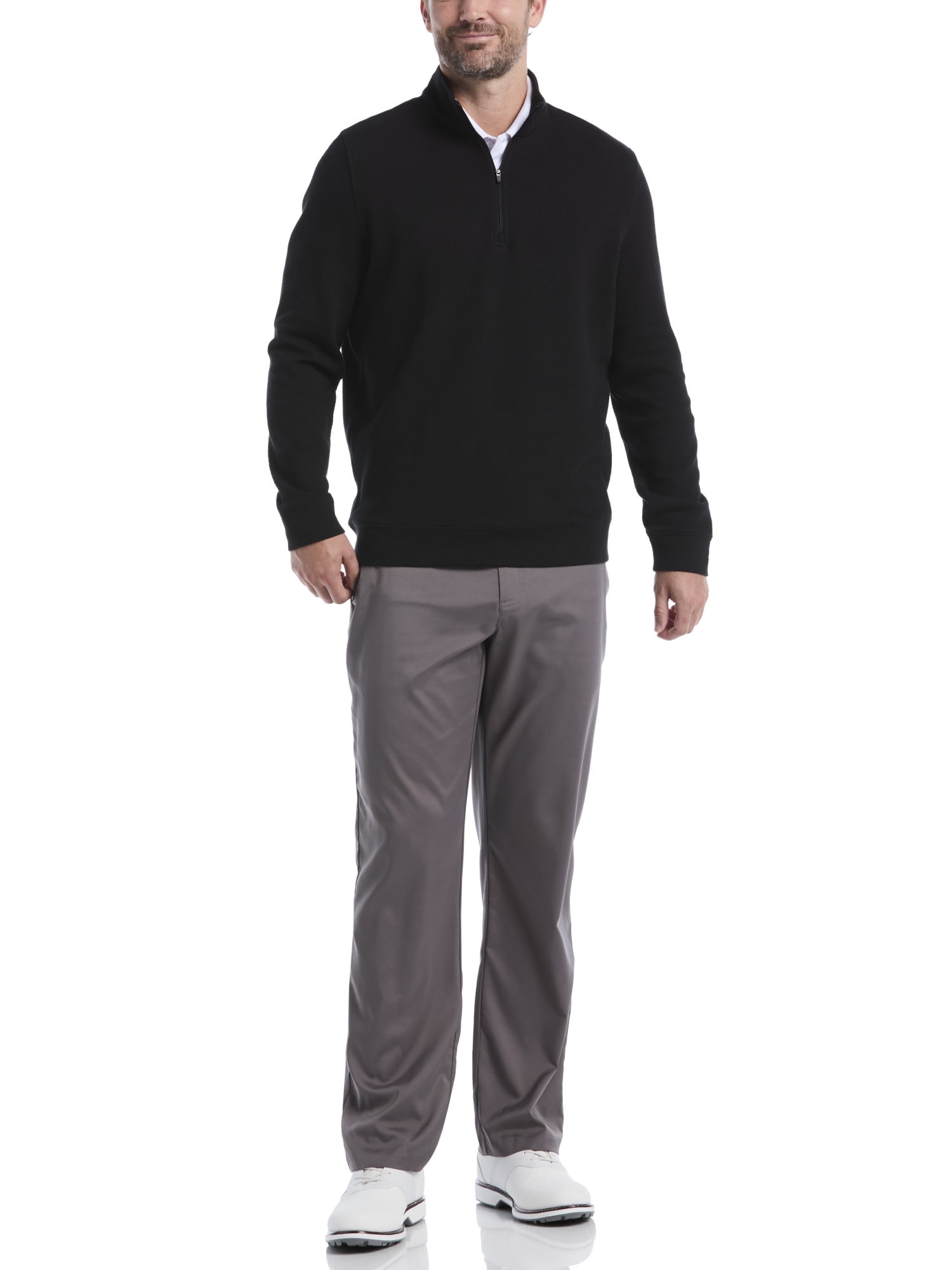 Ben Hogan Men's & Big Men's Performance Long Sleeve Midweight Argyle Golf 1/4 Zip Sweater, Sizes S-5XL