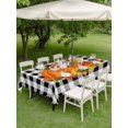 thumbnail image 3 of Outdoor Tablecloth with Umbrella Hole and Zipper, Thanksgiving Rectangle Table Cloth 52x70 Inch Waterproof Tablecloth, Fall Orange Pumpkin Flower Leaf Buffalo Plaid Picnic Table Cover for Patio, 3 of 7